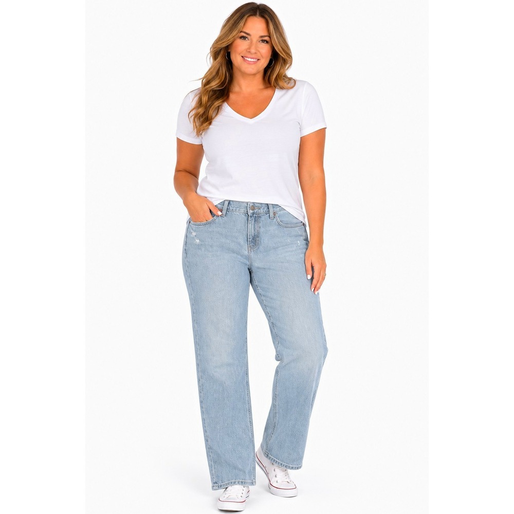 Old Navy High Rise Slouchy Straight Leg Jeans Size 14 Relaxed
